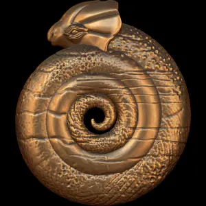 Spiral Dino Pendant
