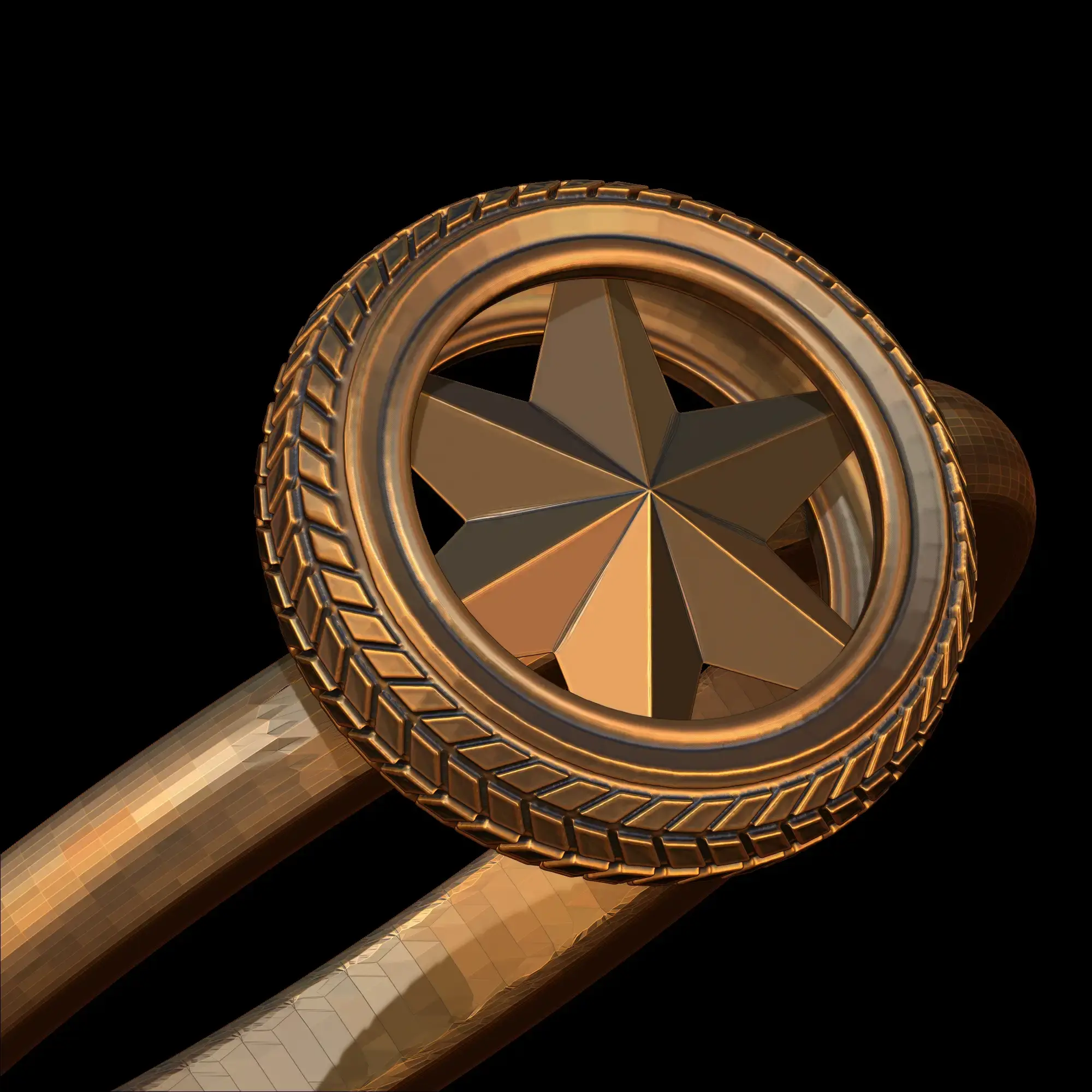 Tire Ring and Pendant 1 Tire Ring and Tire Pendant