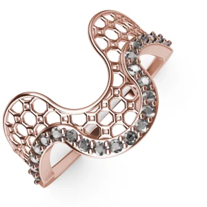 Wave Ring Diamond Lace Texture