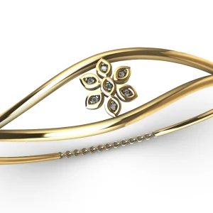 Elegant Diamond Flower Bracelet