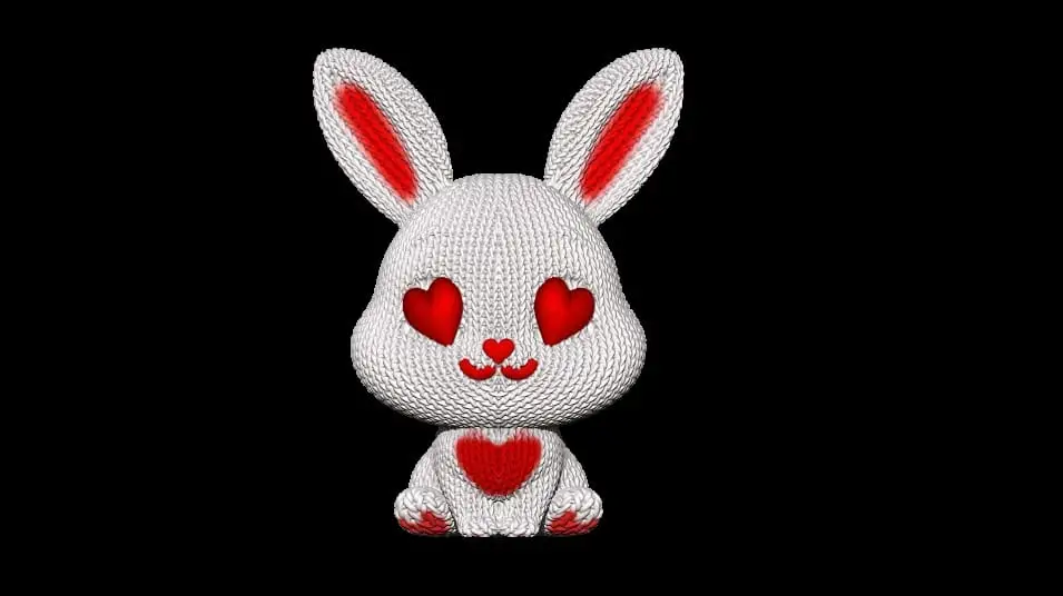 Cute Rabbit Weave Hearts Toy - Cad Files