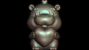 Cute Hippo Piggy Bank 3D CAD Model | 3D Printable Animal Coin Bank