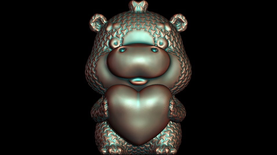 Cute hippo piggy bank STL 3D printable coin bank model