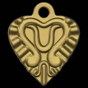 Home 3 cadfilez heart pendant Modern heart pendant 3D model with sculpted relief design for jewelry making
