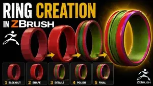 Ring Creation in Zbrush file